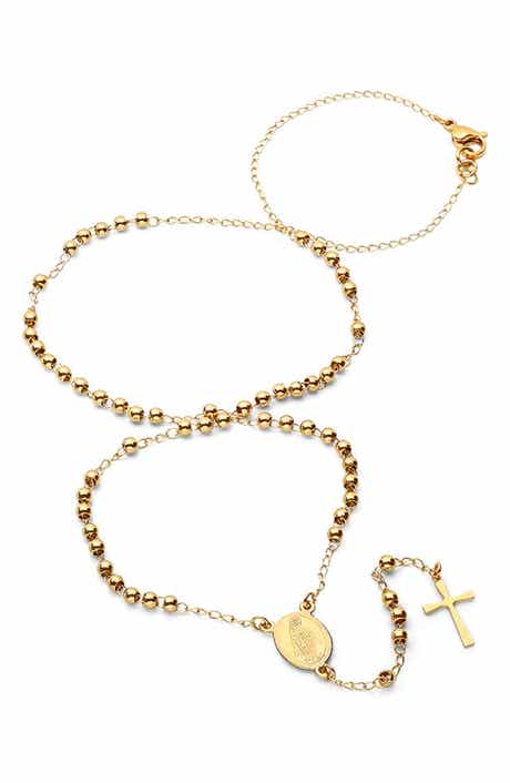 HMY JEWELRY Saint Pendant Rosary Necklace