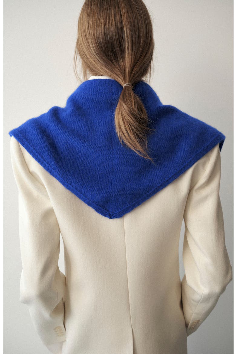 Wool & Cashmere Blend Triangular Scarf, Alternate, color, BLUE