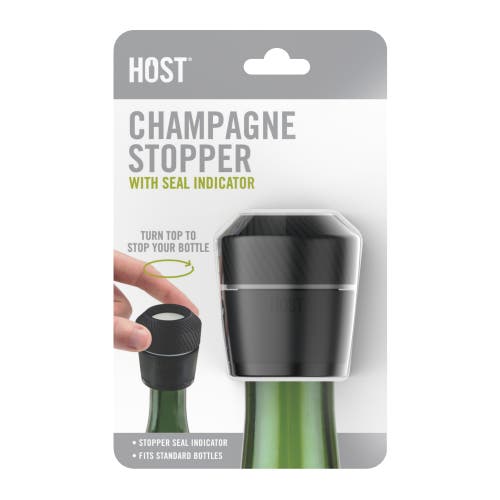 Host Champagne Stopper With Seal Indicator In Black