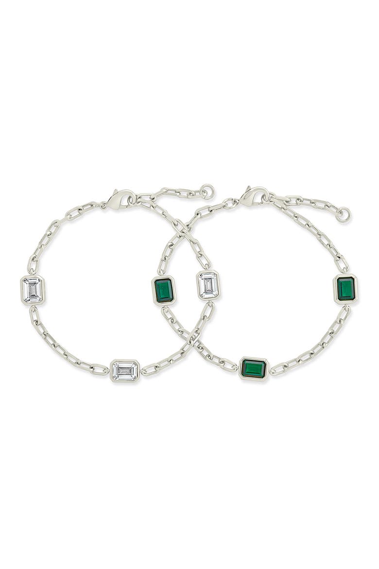 Lennox Set of 2 Cubic Zirconia Station Chain Bracelets video