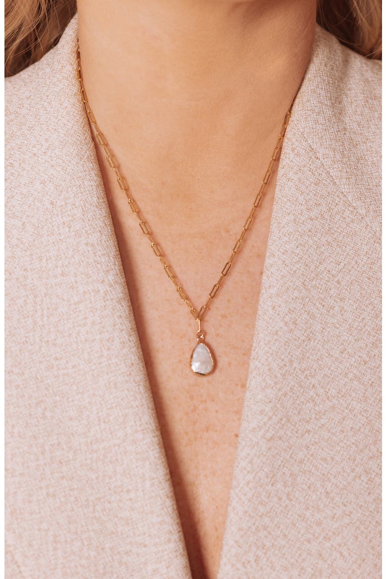 Sedona Baroque Pearl Pendant Necklace, Alternate, color, GOLD