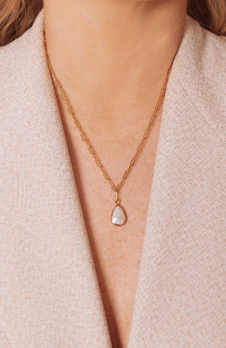 Set & Stones Sedona Baroque Pearl Pendant Necklace, Alternate, color, Gold