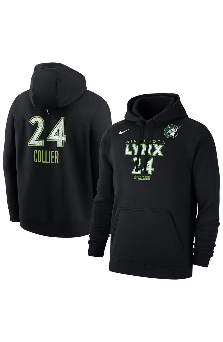 Nike Men's Nike Napheesa Collier Black Minnesota Lynx Rebel Edition Name & Number Pullover Hoodie, Main, color, Black