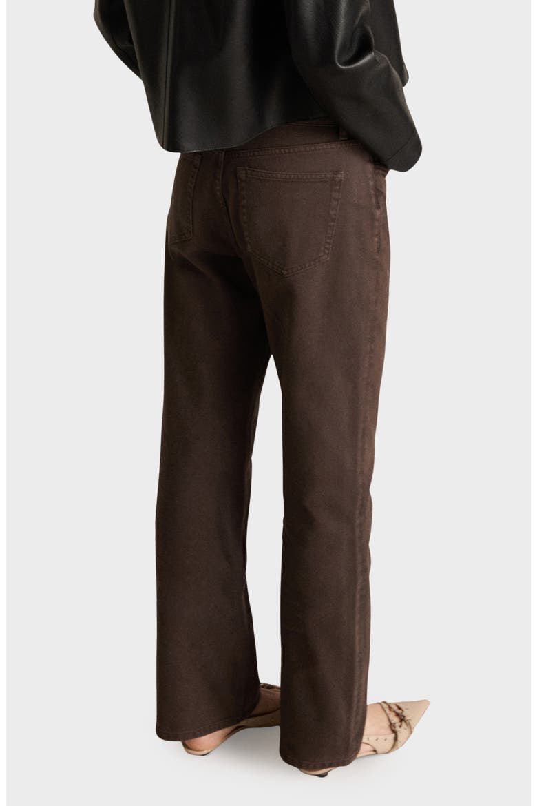 High Waist Straight Leg Jeans, Alternate, color, CHOCOLATE