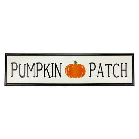 Pumpkin Patch Embossed Fall Harvest Metal Wall Sign - 31.5"