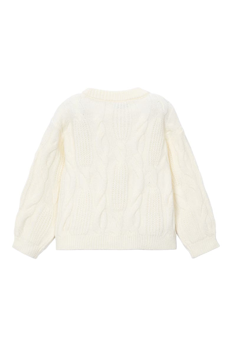 Cable Knit Sweater, Alternate, color, Beige