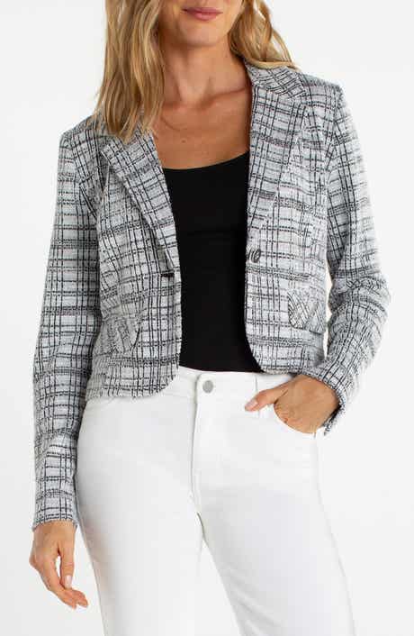 Plaid Crop Blazer