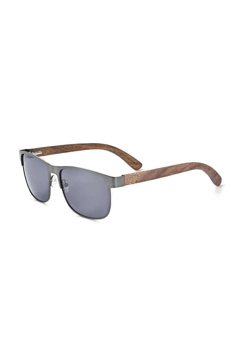 Troon Polarized Sunglasses, Main, color, Dark Brown/Black
