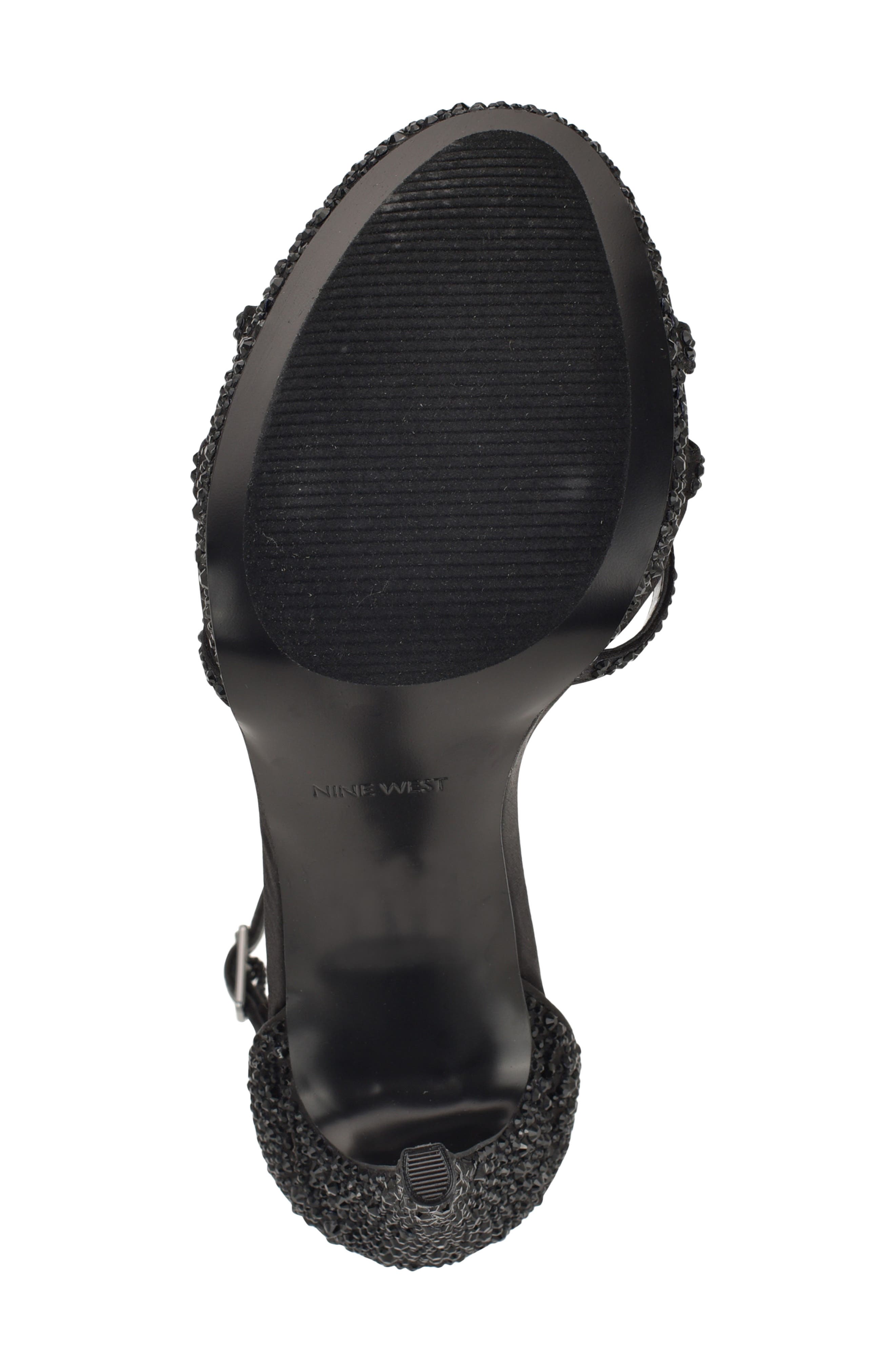 Nine West Lartay Platform Ankle Strap Sandal, Alternate, color, Black