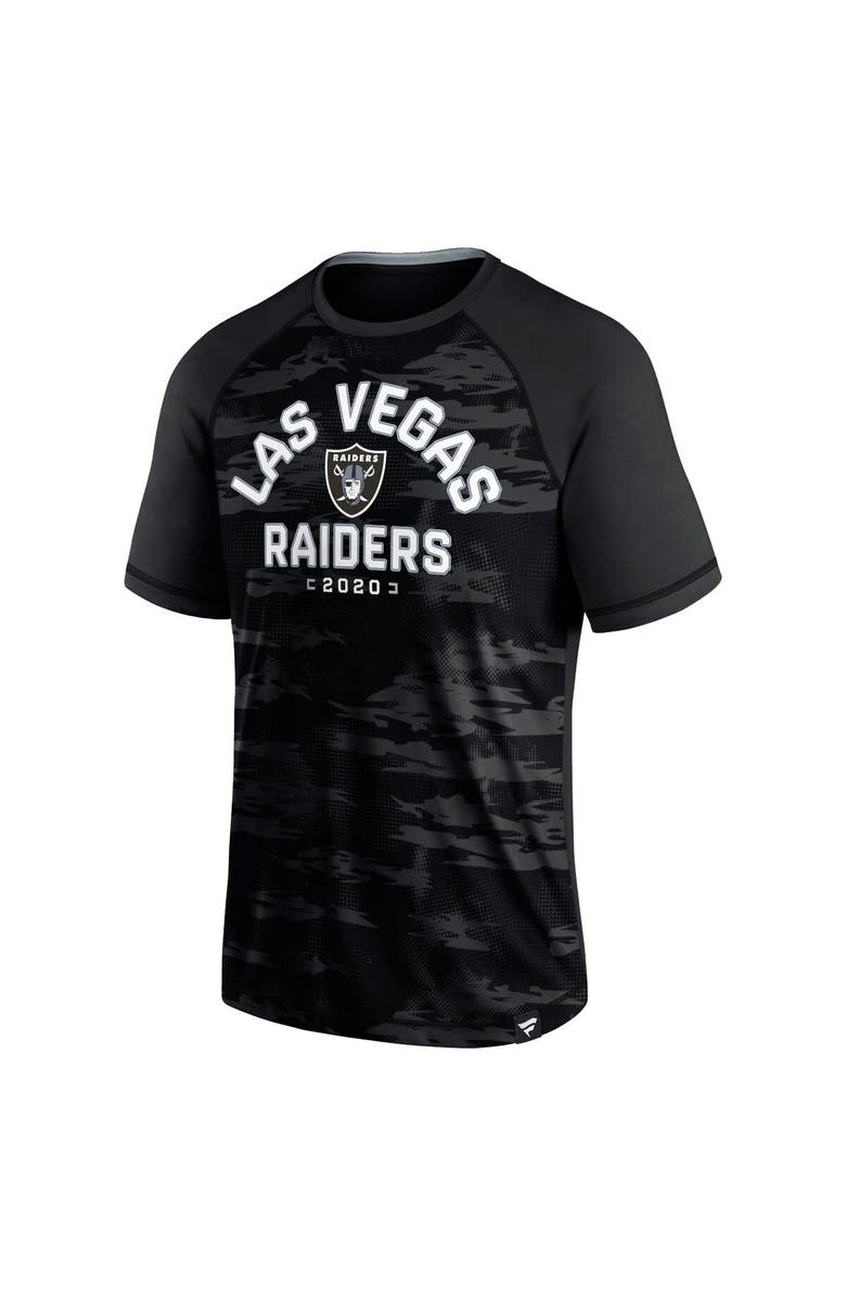 FANATICS Men's Fanatics Branded Black Las Vegas Raiders Hail Mary Raglan T-Shirt, Alternate, color, Black