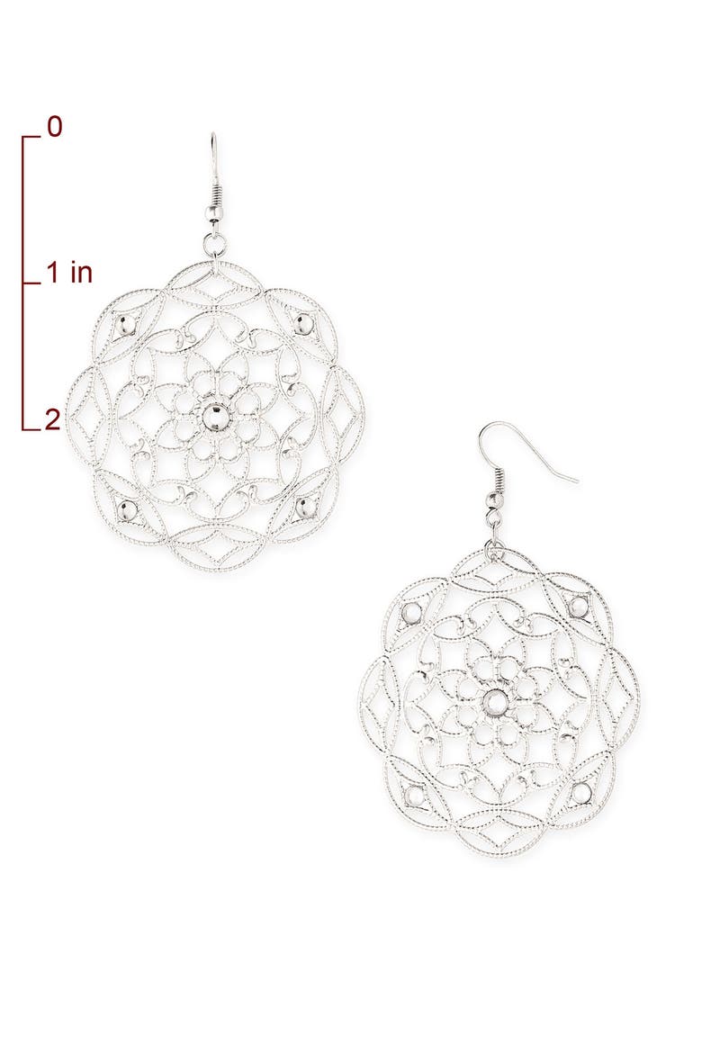 Filigree Earrings, Alternate, color, WHITE
