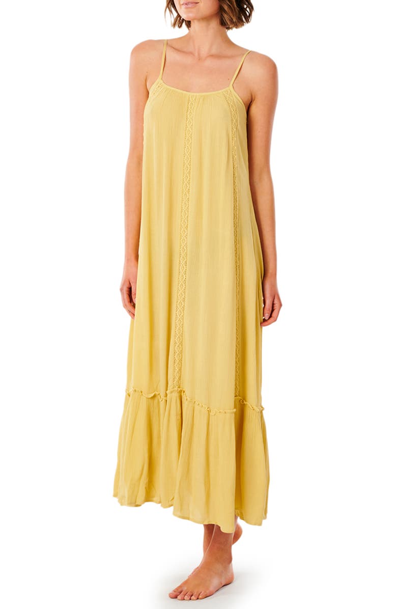 Rip Curl Vista Lace Trim Maxi Dress, Alternate, color,