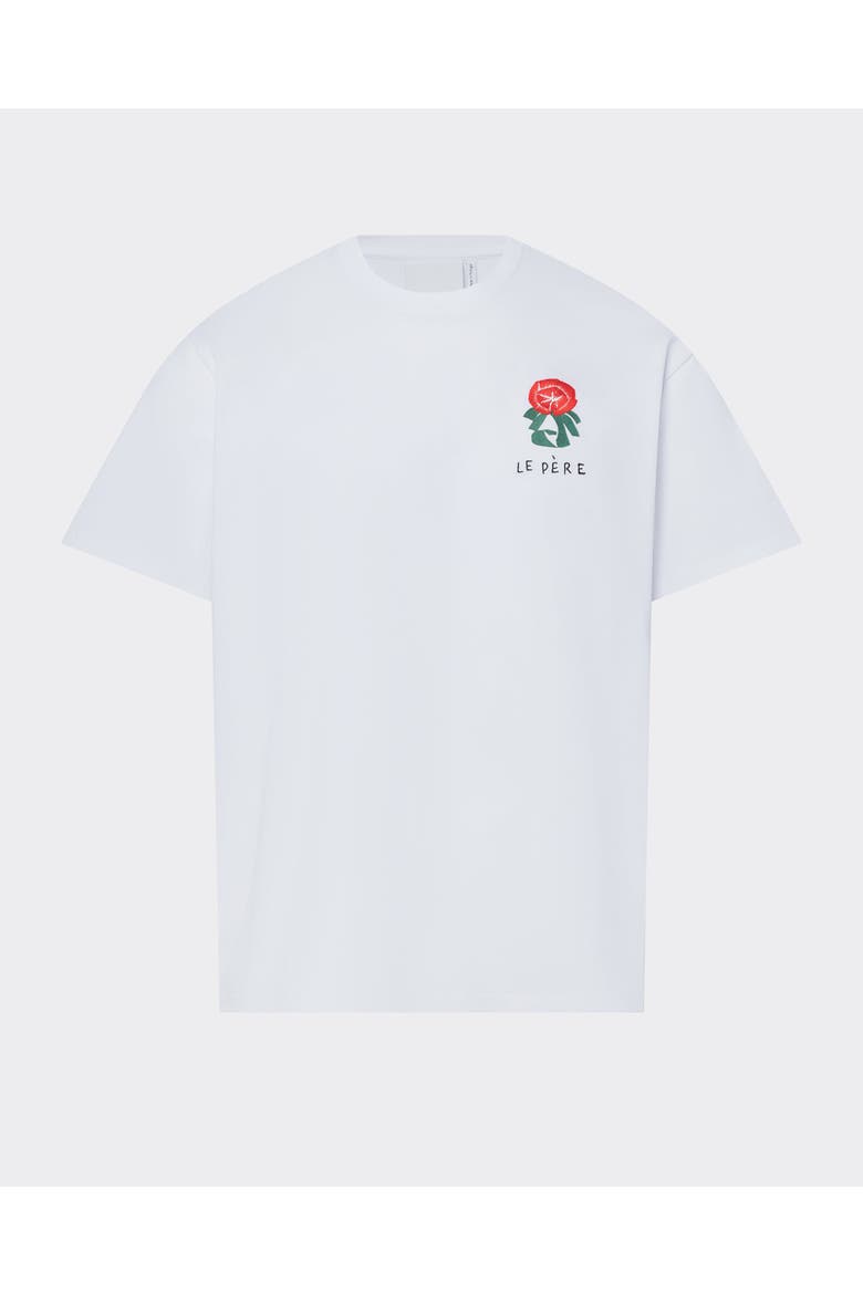 Embroidered Flower Tee, Main, color, White