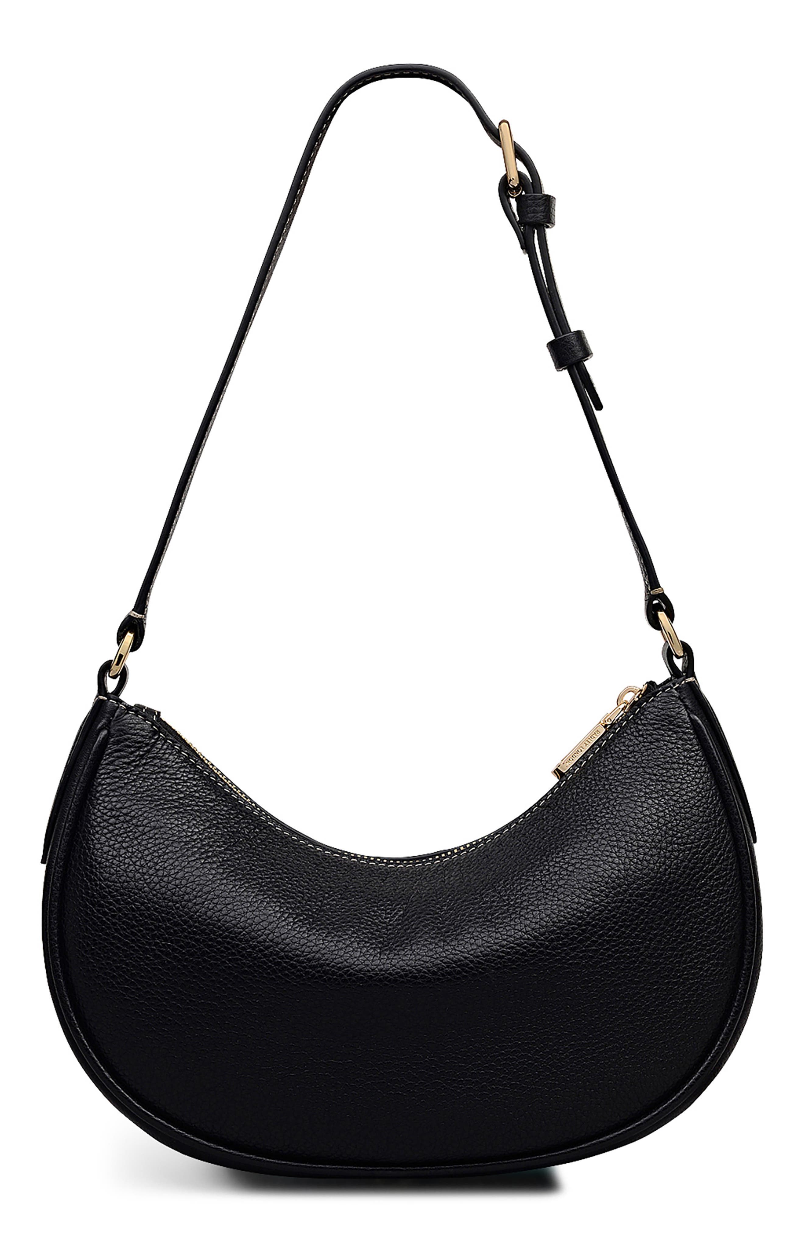 Radley Heath Crescent Small Zip Top Shoulder Bag, Alternate, color, Black