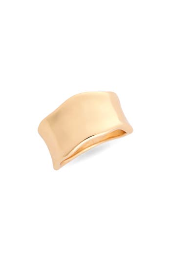 Nordstrom Rack Molten Wide Band Ring In Gold