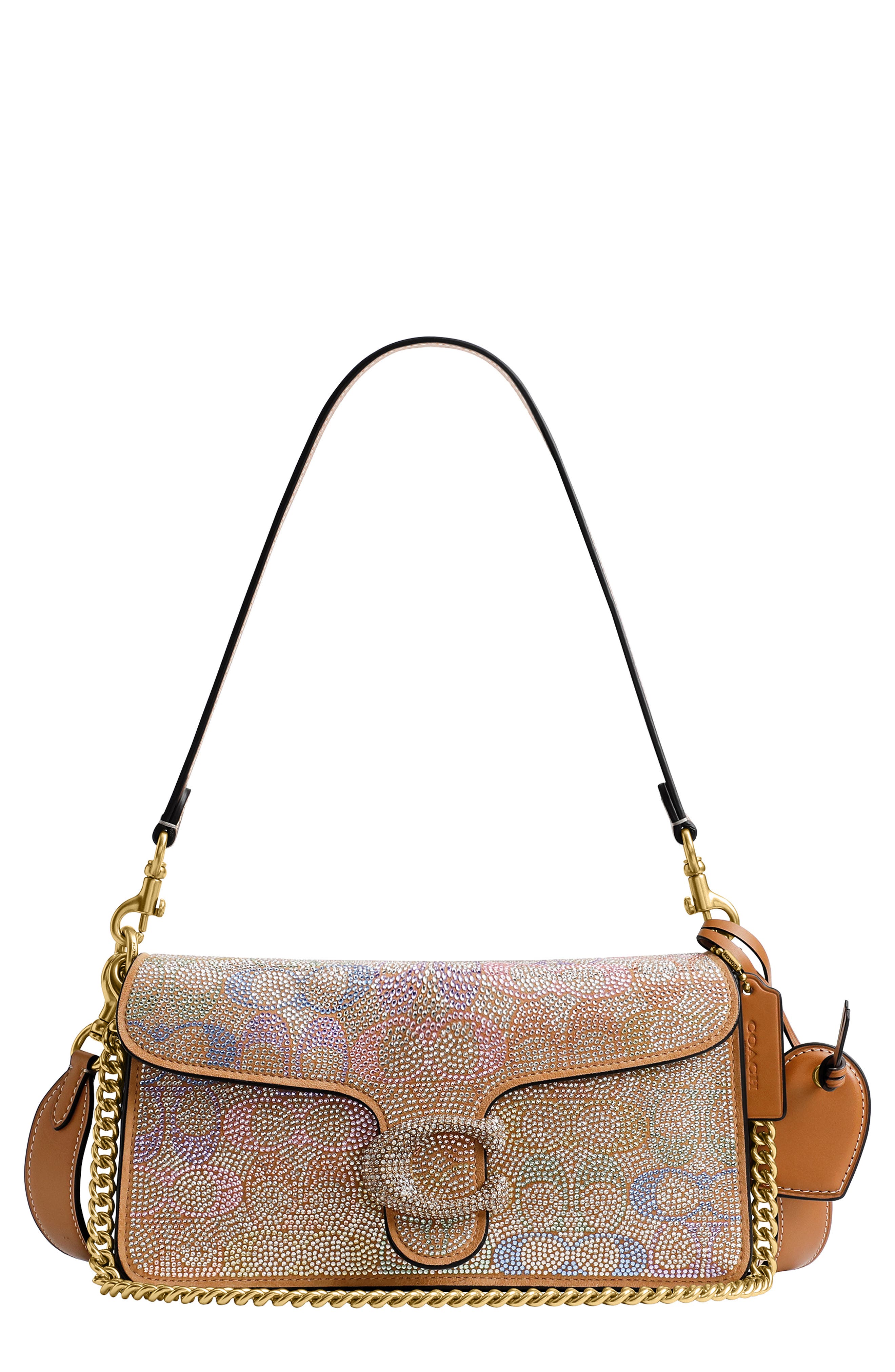 COACH Tabby 26 Signature Crystal Shoulder Bag, Main, color, Rainbow Multi