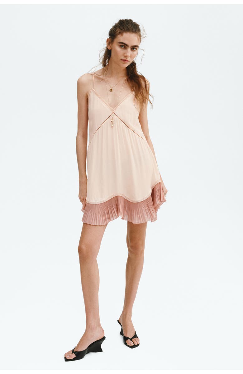 H&M Lace-trimmed Slip Dress, Alternate, color, Powder Pink