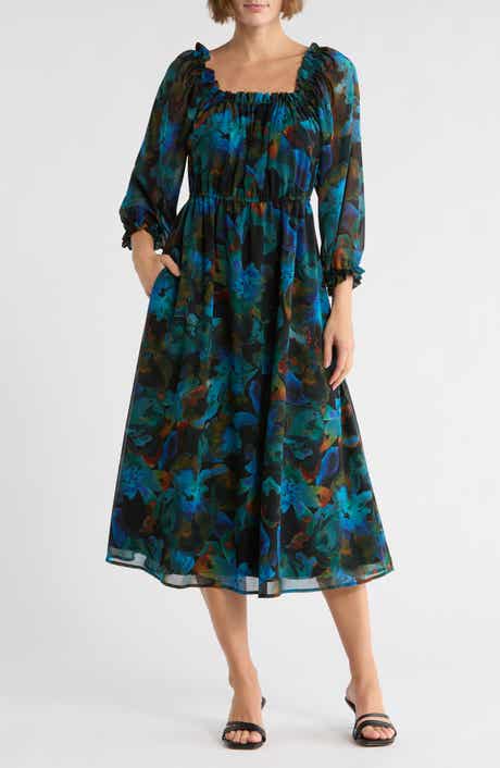 Hutch Julieta Long Sleeve Fit & Flare Dress