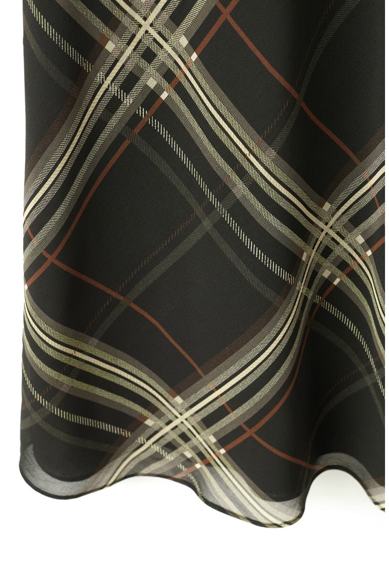 Check Maxi Skirt, Alternate, color, BLACK