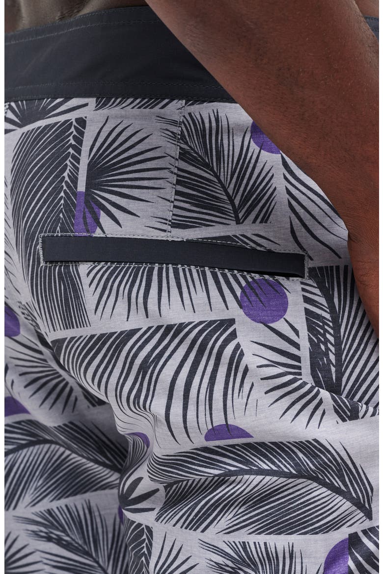 Island Hopper Board Shorts, Alternate, color, HEATHER GREY PINSTRIPE