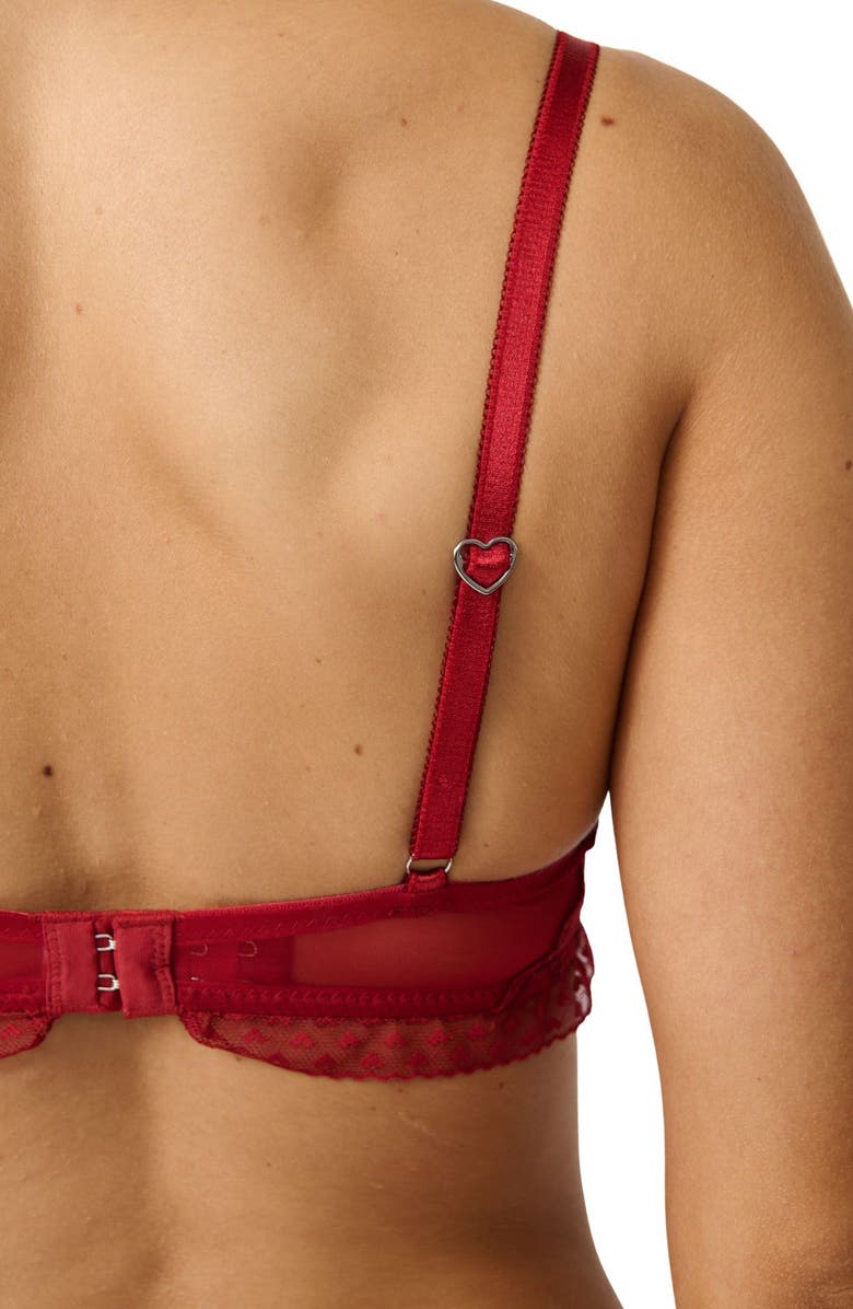 Kat The Label Cupid Underwire Bra, Alternate, color, Red