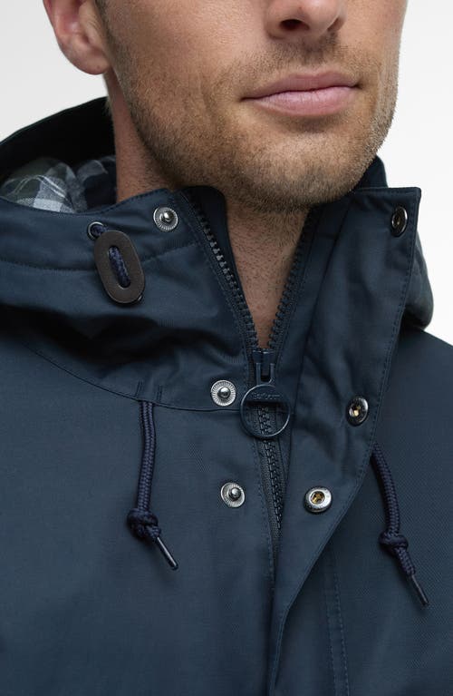 Barbour Modern Lorden Waterproof Hooded Jacket In Blue