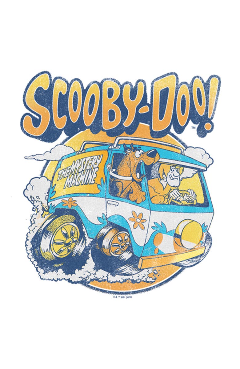 Scooby Doo Boy's Scooby Doo Fastest Mystery Machine Graphic T-Shirt, Alternate, color, White