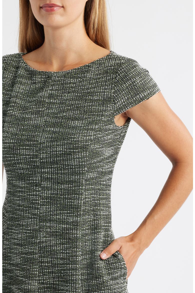Cap Sleeve Fit & Flare Dress, Alternate, color, OLIVE