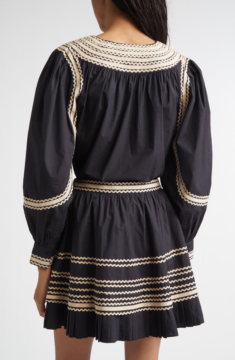 Ulla Johnson Laurenza Long Sleeve Top, Alternate, color, Noir