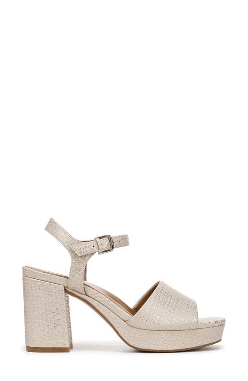 Naturalizer Lilly Block Heel Platform Sandal In Tan Faux Leather