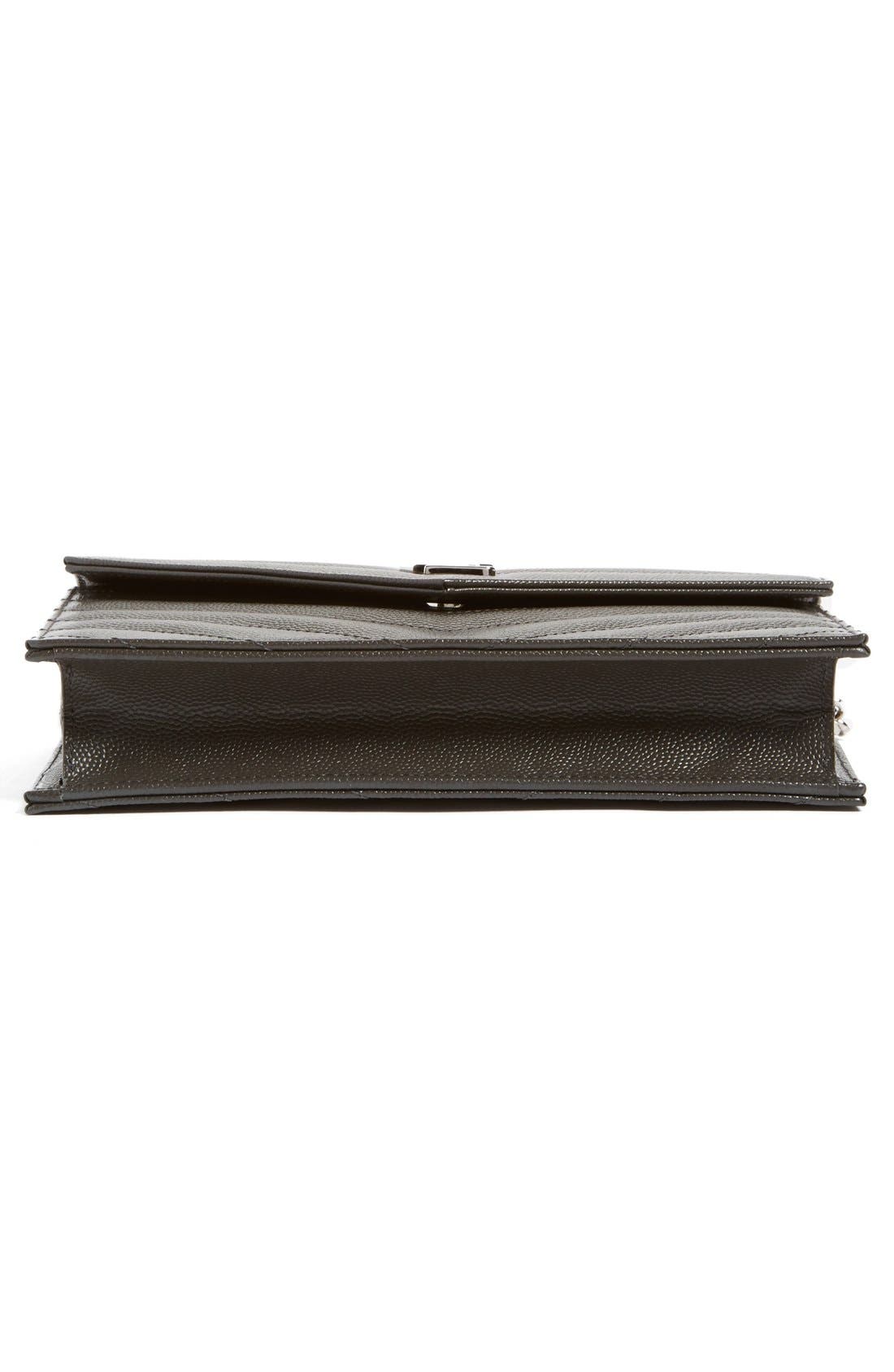 Monogramme Calfskin Leather Wallet on a Chain, Alternate, color, COAL