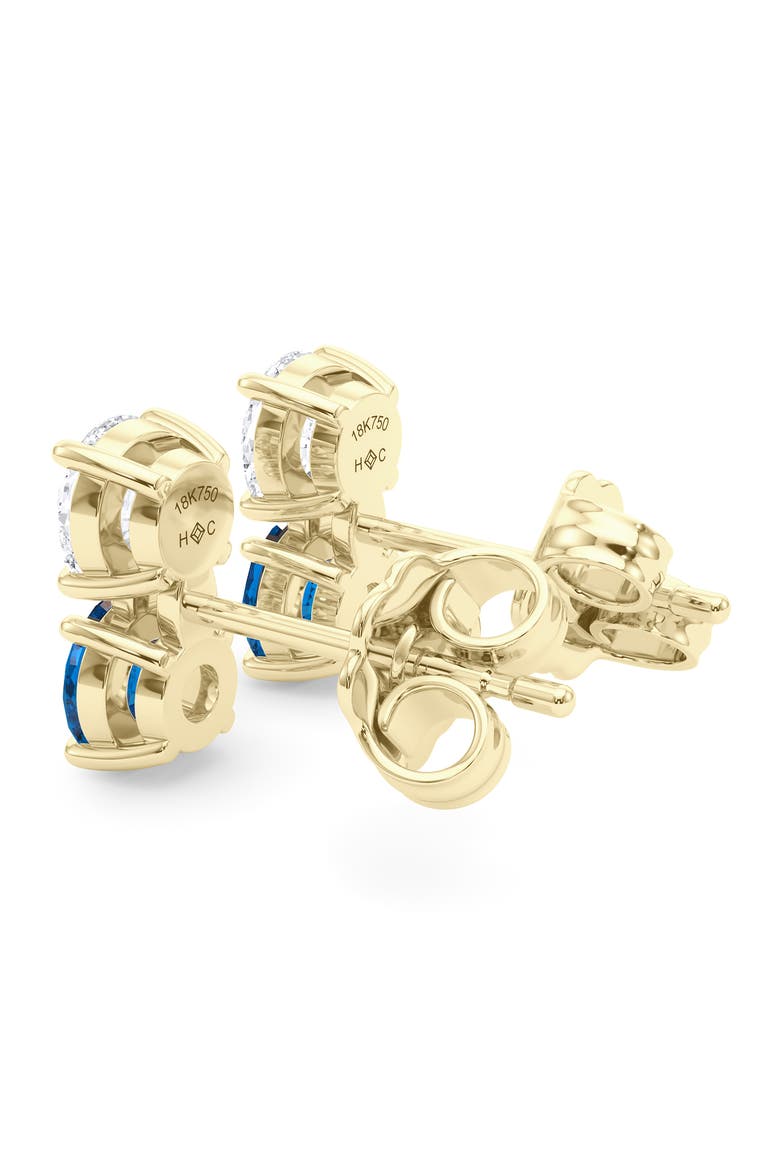 Double Birthstone Earrings, Alternate, color, 18K YELLOW GOLD