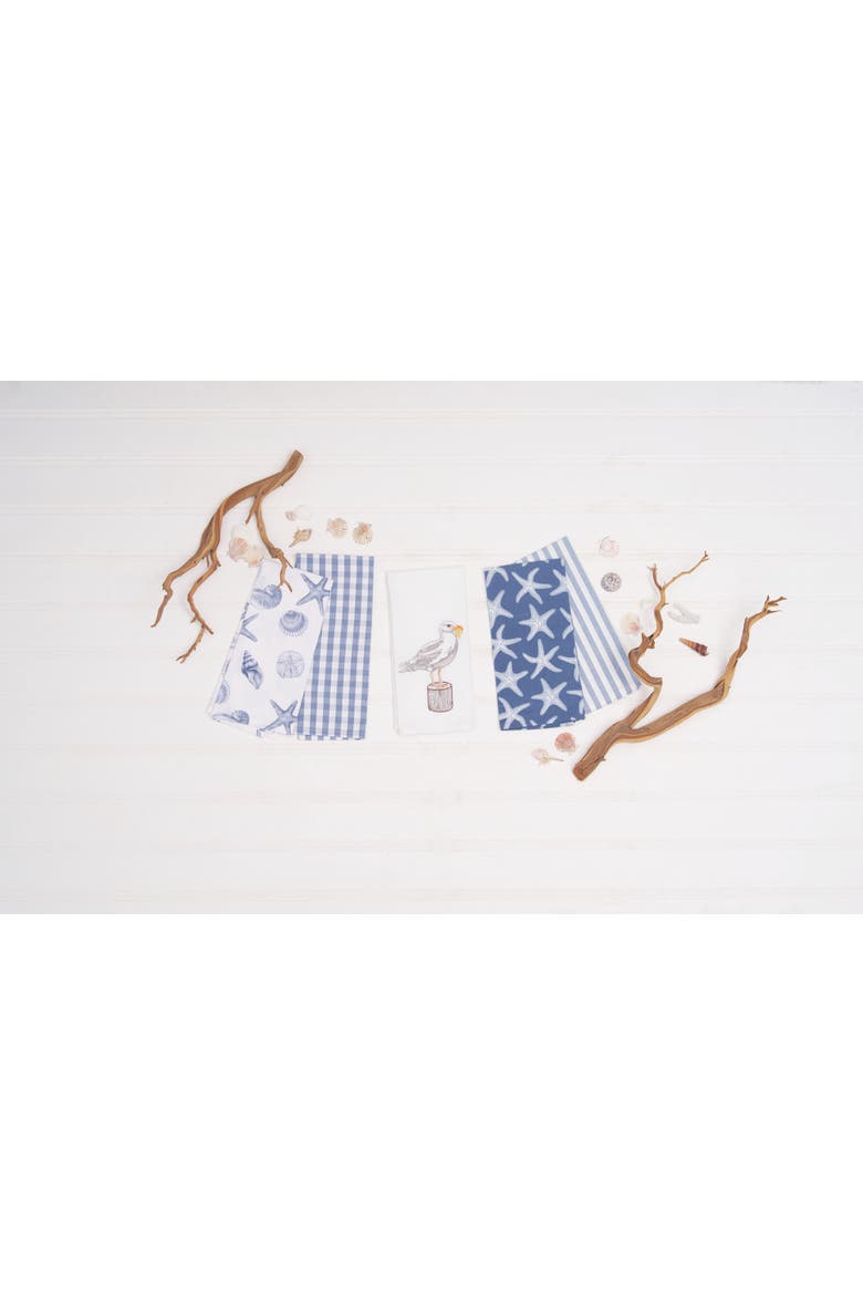 Seagull & French Fry Kitchen and Bathroom Embroidered Hand Towel, Alternate, color, Gray