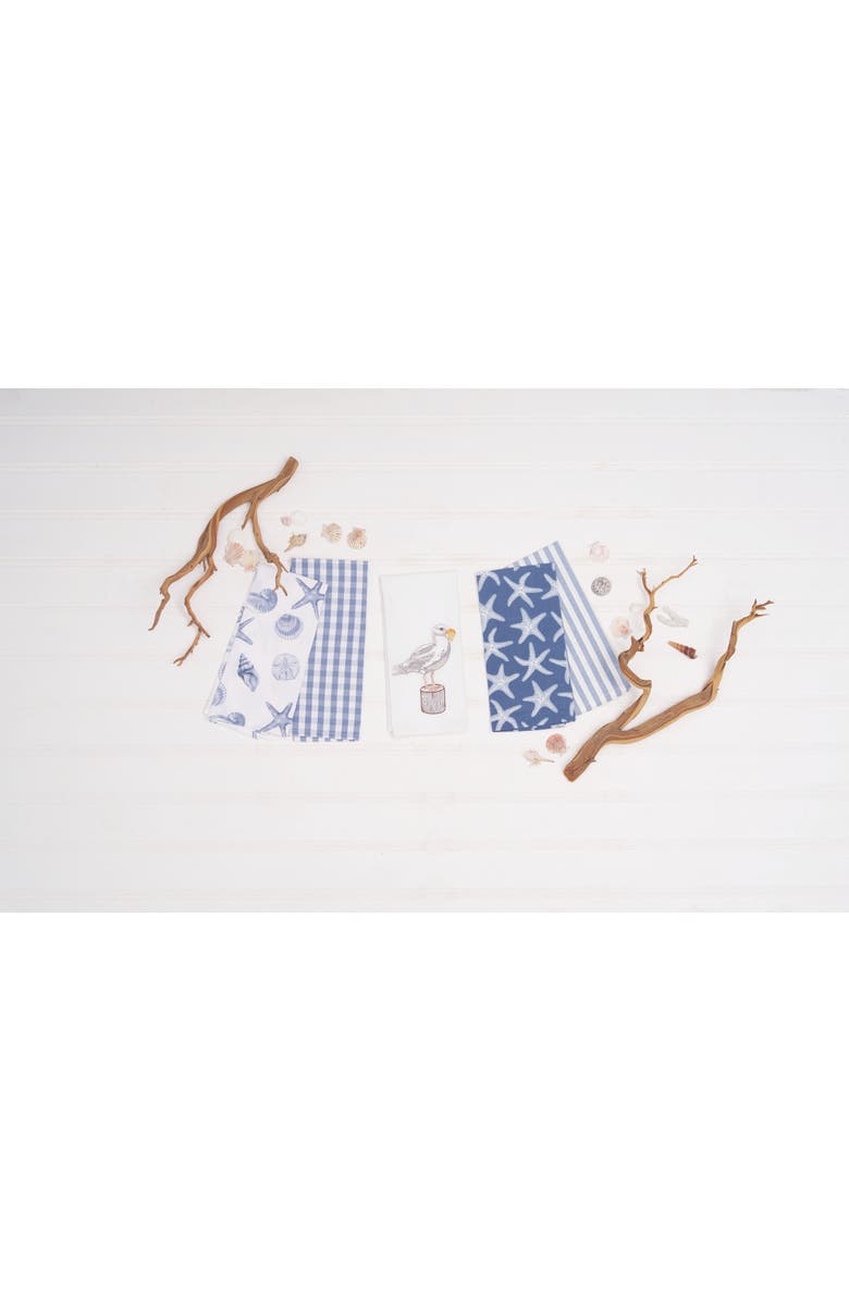 C&F Home Seagull & French Fry Kitchen and Bathroom Embroidered Hand Towel, Alternate, color, Gray