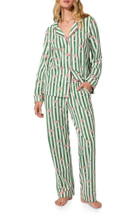 Print Jersey Pajamas (Regular & Plus)