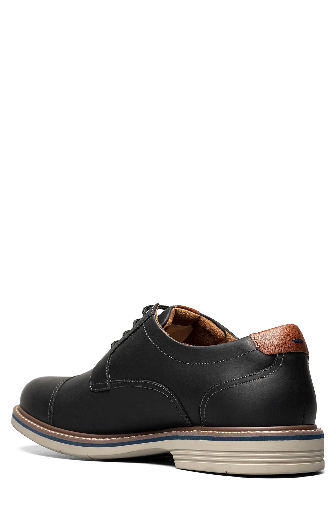 Florsheim Norwalk Cap Toe Derby, Alternate, color, Black Ch