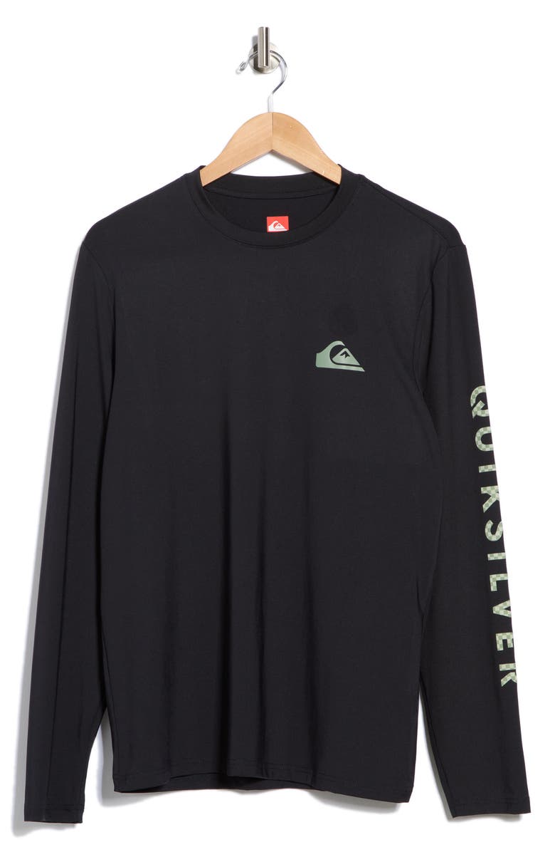 Quiksilver Logo Sleeve UPF 50+ Rashguard Logo Long Sleeve UPF 50+ Rashguard, Alternate, color,