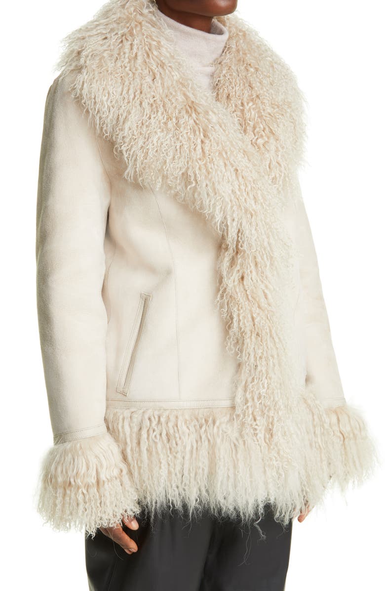 Saks Potts Bon Genuine Shearling Trim Jacket, Alternate, color, 