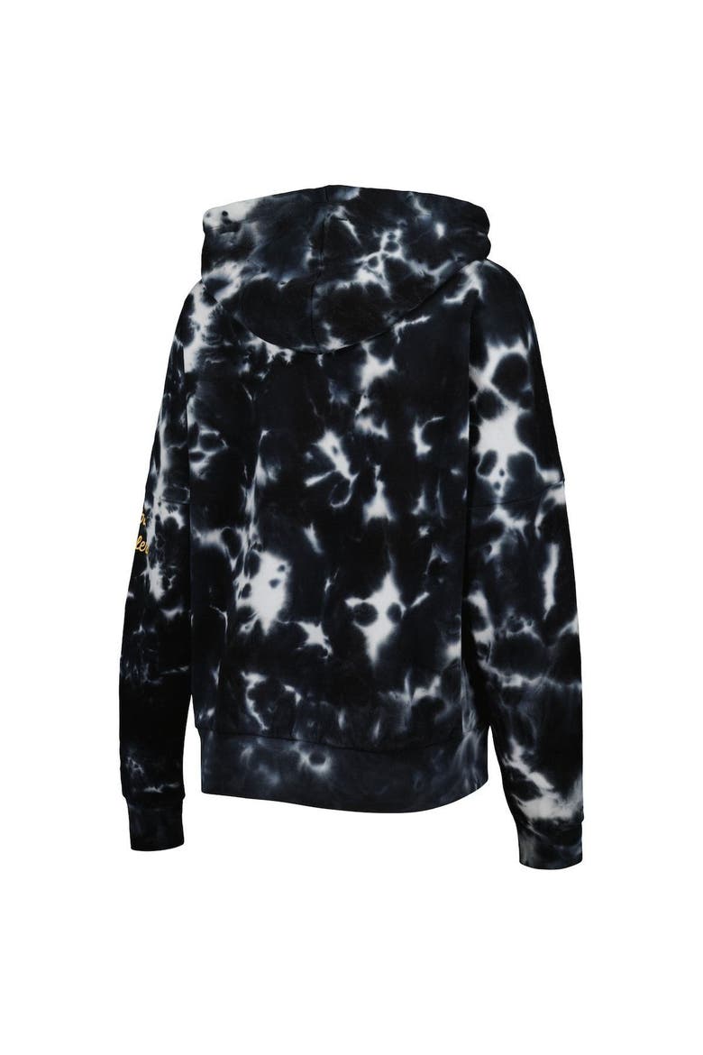 Women's New Era Black Pittsburgh Steelers Cloud Dye Fleece Pullover Hoodie, Alternate, color, Black