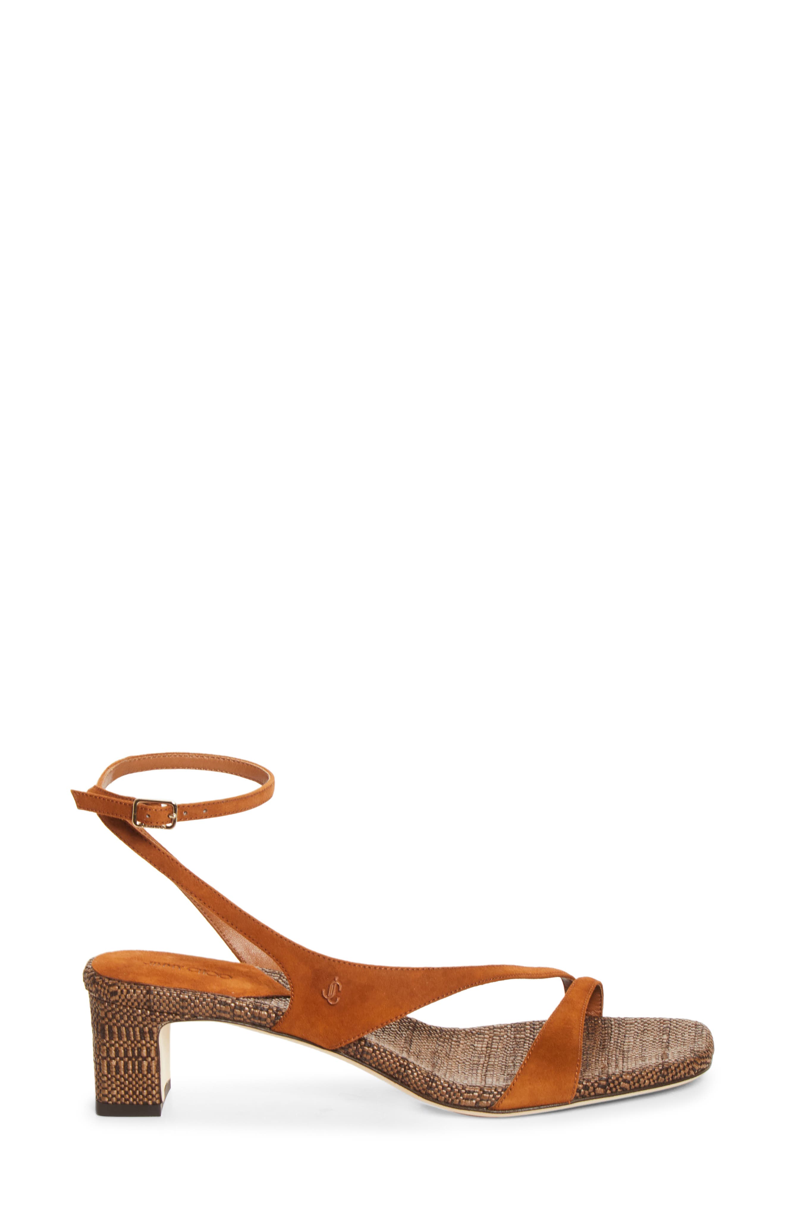 Jimmy Choo Faye Ankle Strap Sandal, Alternate, color, Tan