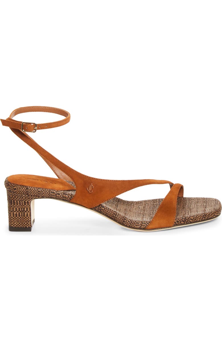 Jimmy Choo Faye Ankle Strap Sandal, Alternate, color, Tan