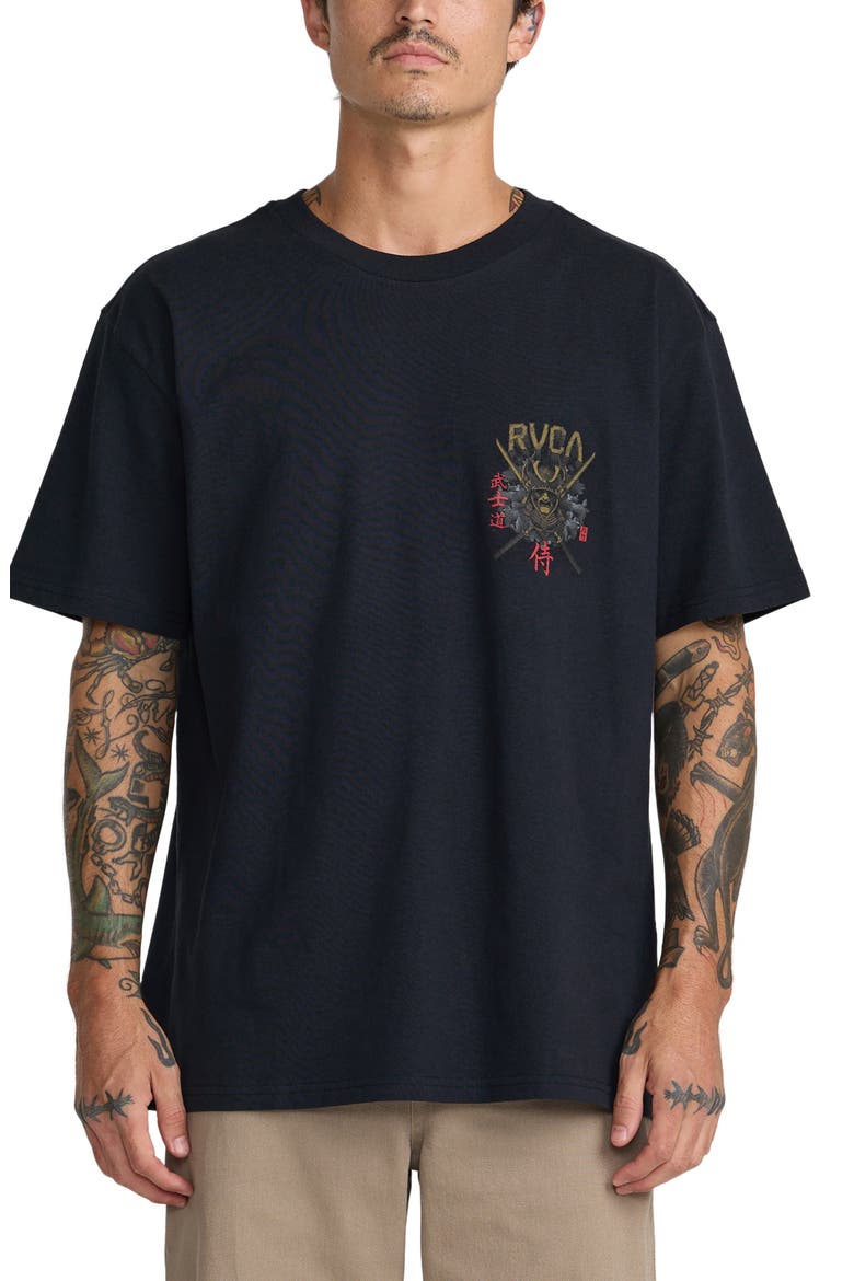 Bushido ANP Cotton Graphic T-Shirt, Main, color, BLACK