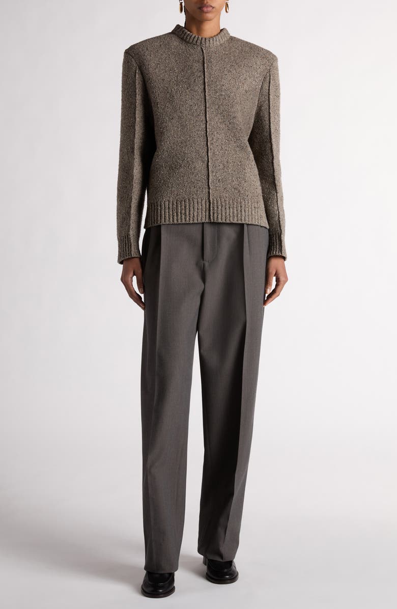 Bottega Veneta Straight Leg Tricotine Trousers, Alternate, color, 