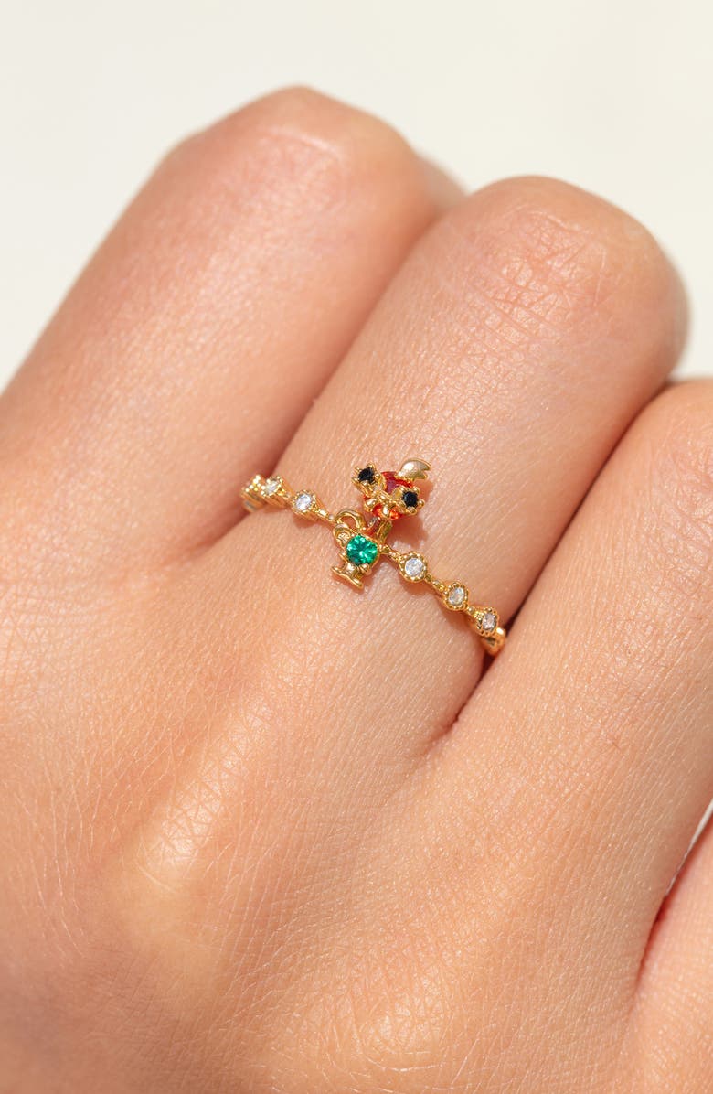 Girls Crew x Disney Princess Moana Hei Hei Ring, Alternate, color, Gold