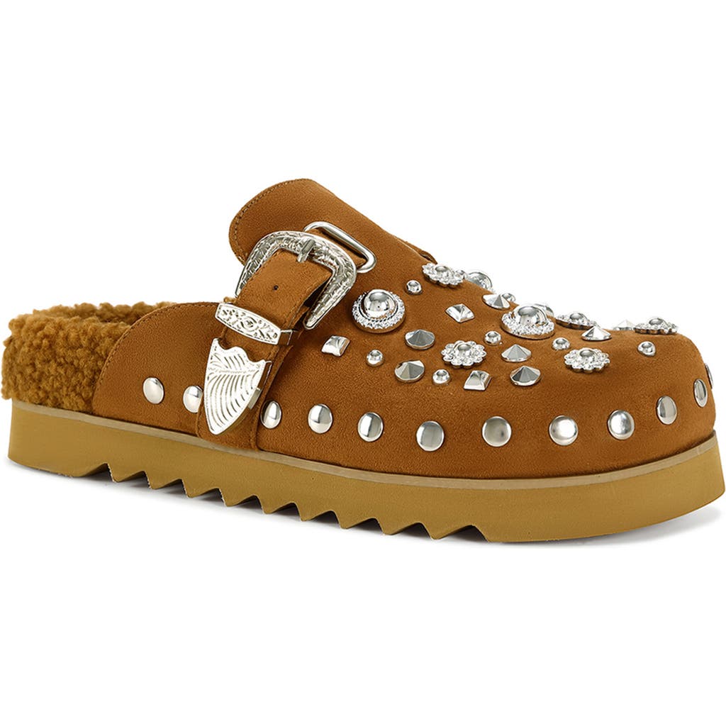 Azalea Wang Chatter Buckle Mule In Brown