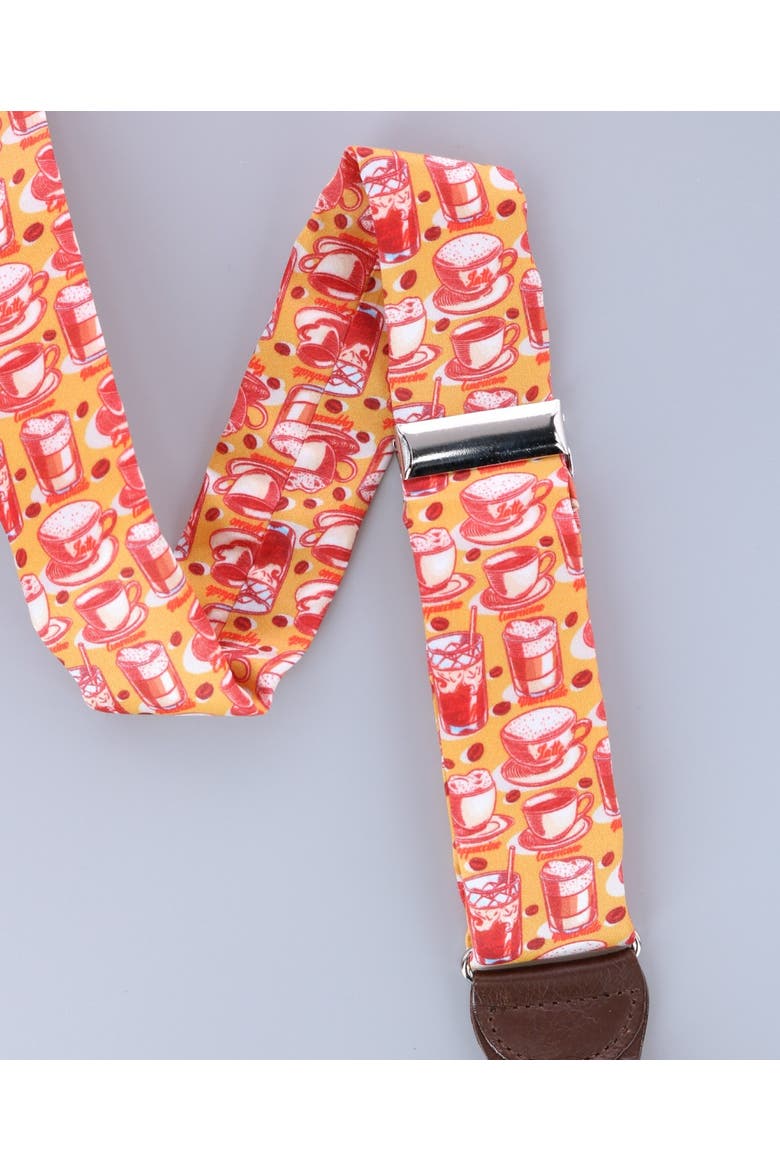 Highly Caffeinated Silk Button End Suspenders, Alternate, color, Tan