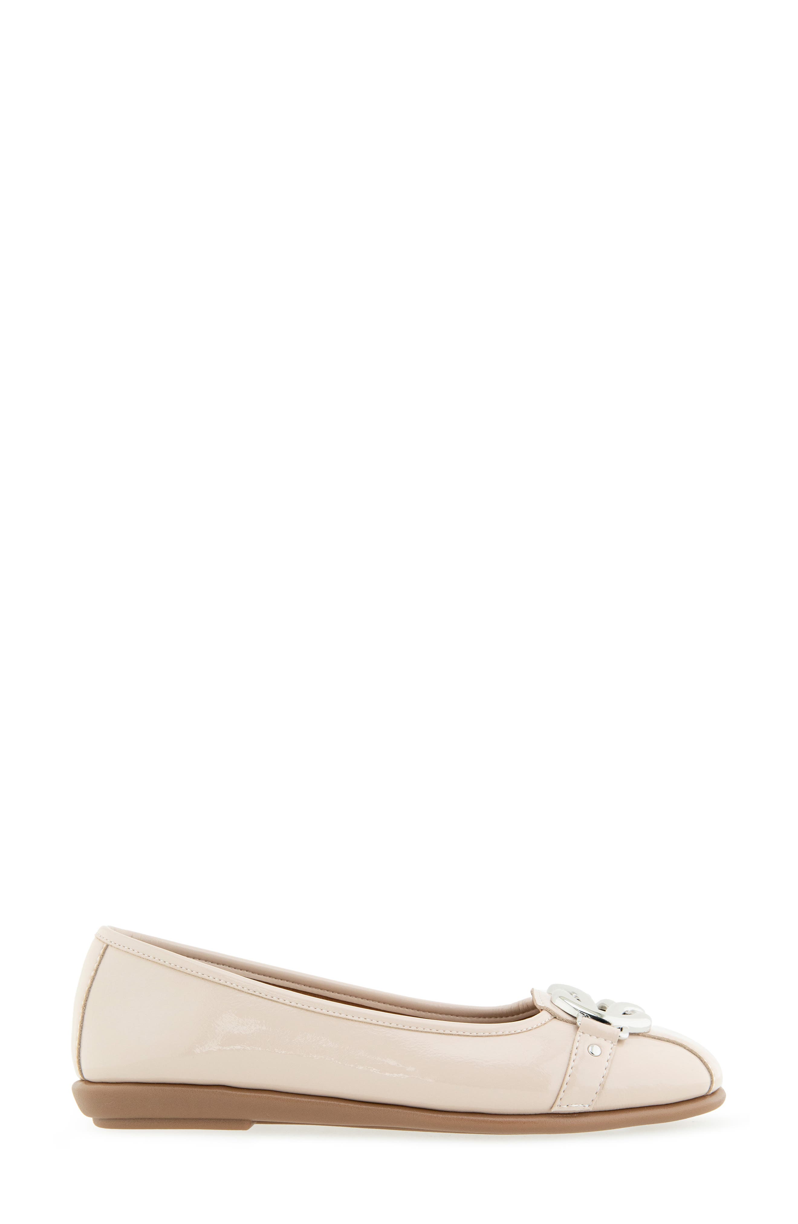 Big Bet Ballet Flat, Alternate, color, STONE CRINKLE FAUX LEATHER