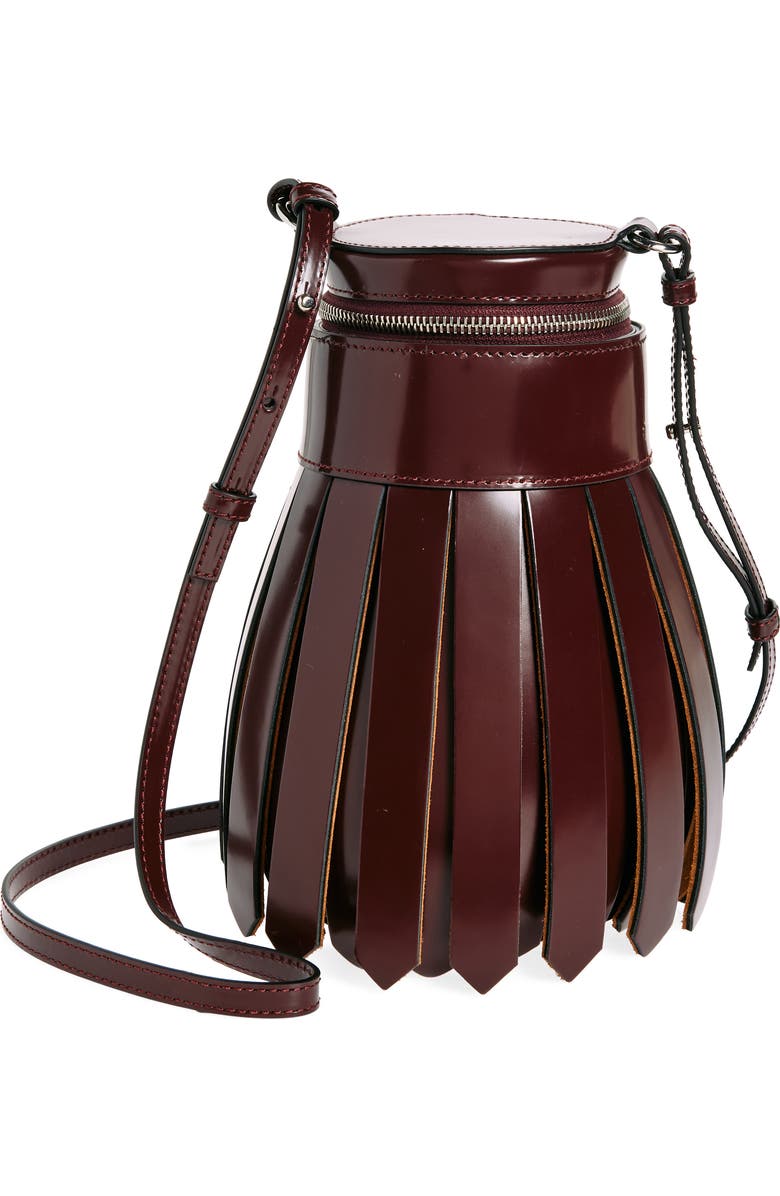 JW Anderson Tassel Leather Bucket Bag, Main, color,