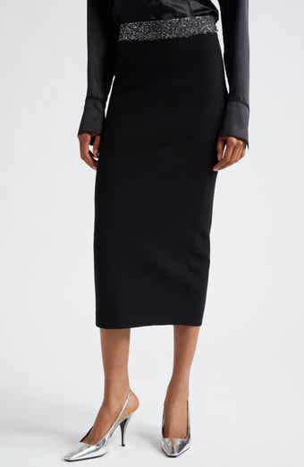 A.L.C. Jane Sequin Embellished Knit Midi Pencil Skirt