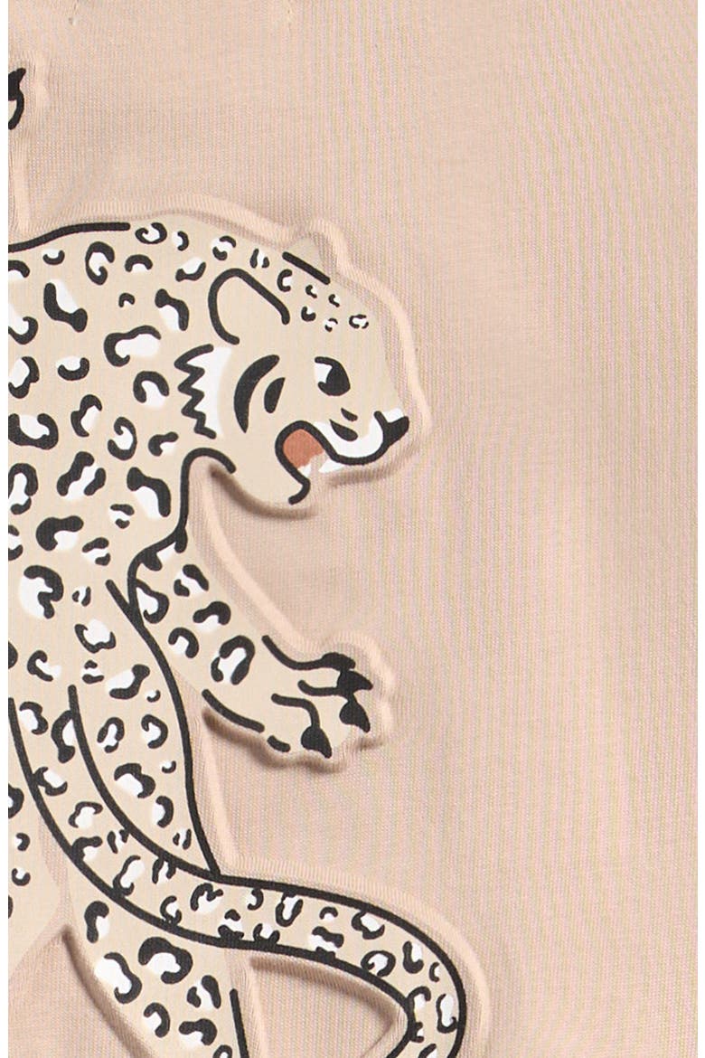 Leopard Organic Cotton Graphic T-Shirt, Alternate, color, BROWN LEATHER